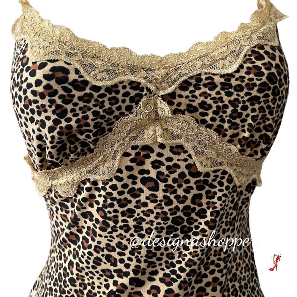 SHEIN Sexy Lace trim Leopard Bodycon Dress - Med